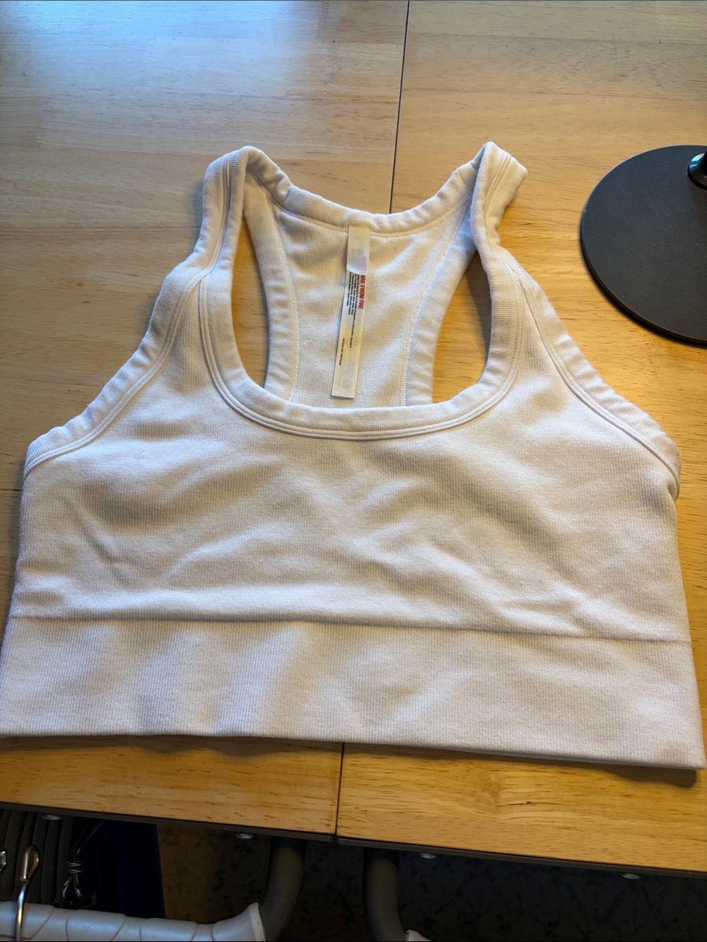 FP Movement by Free People Cream Racerback Crop Sports Bra